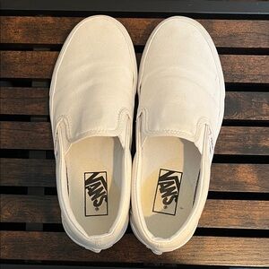 White Slip-on Vans